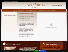 Tablet Screenshot of hotelphiliarome.com